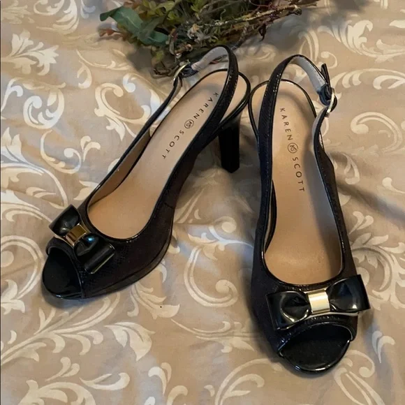 Super Cute Bow Slingback Heels - Picture 1 of 6